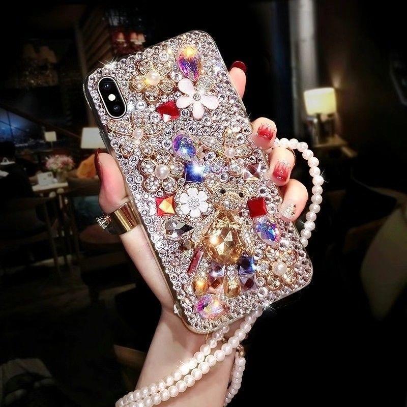 Royal Diamond & Pearl 3D Floral Bling Case