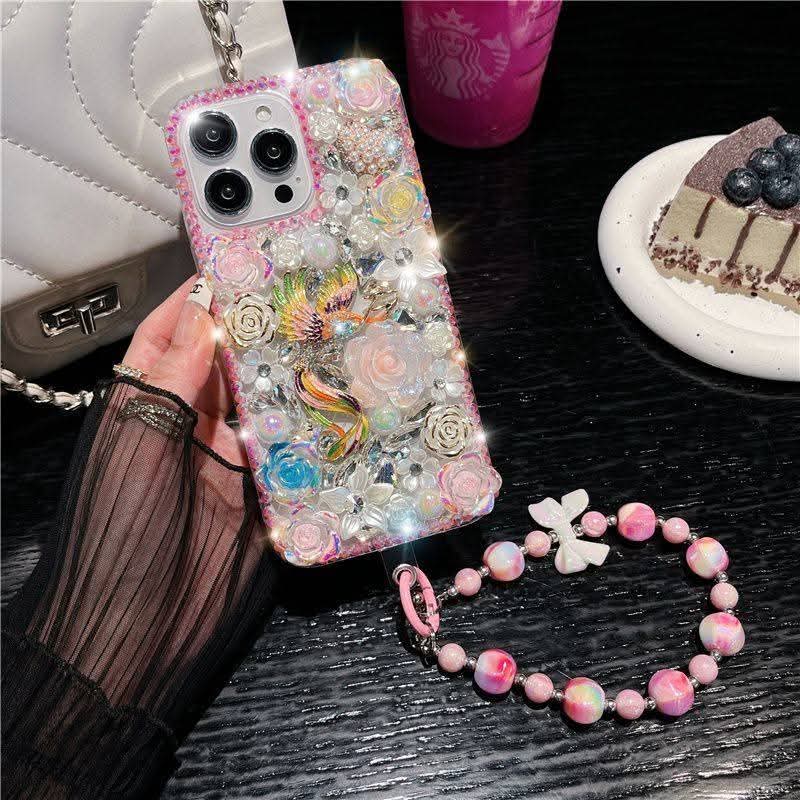 Luxury 3D Flower Phoenix Phone Case