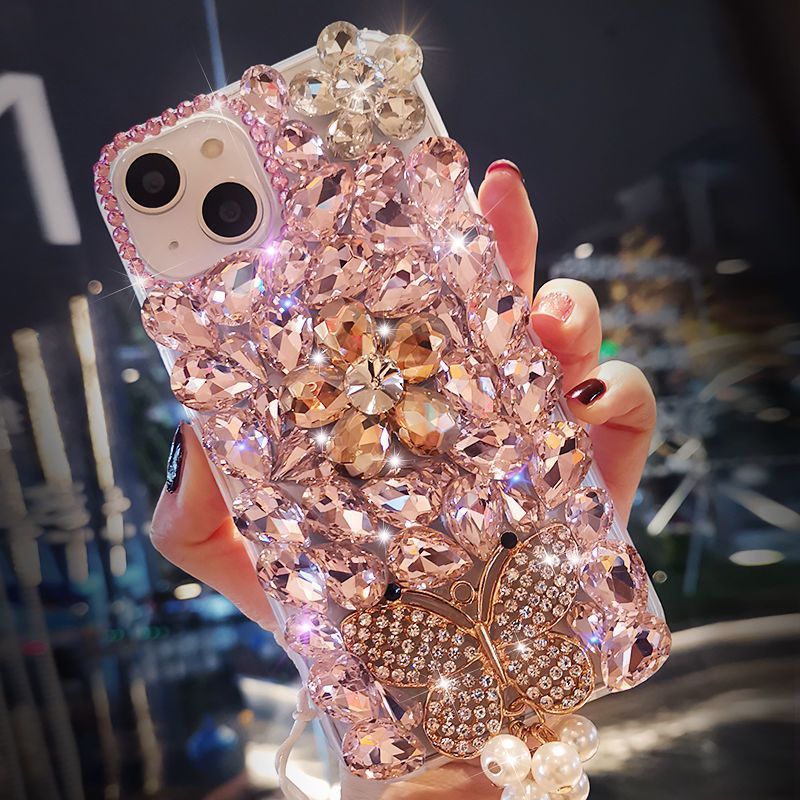 Sparkling Crystal Floral & Butterfly Luxury Case