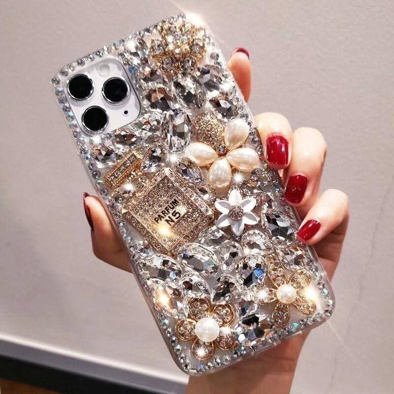 Luxury Rhinestone Perfume Phone Case